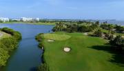 Golf course set along the Caribbean Sea at Playa Esmeralda, Miches, Dominican Republic.